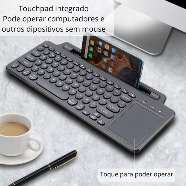 Teclado sem Fio com Touchpad